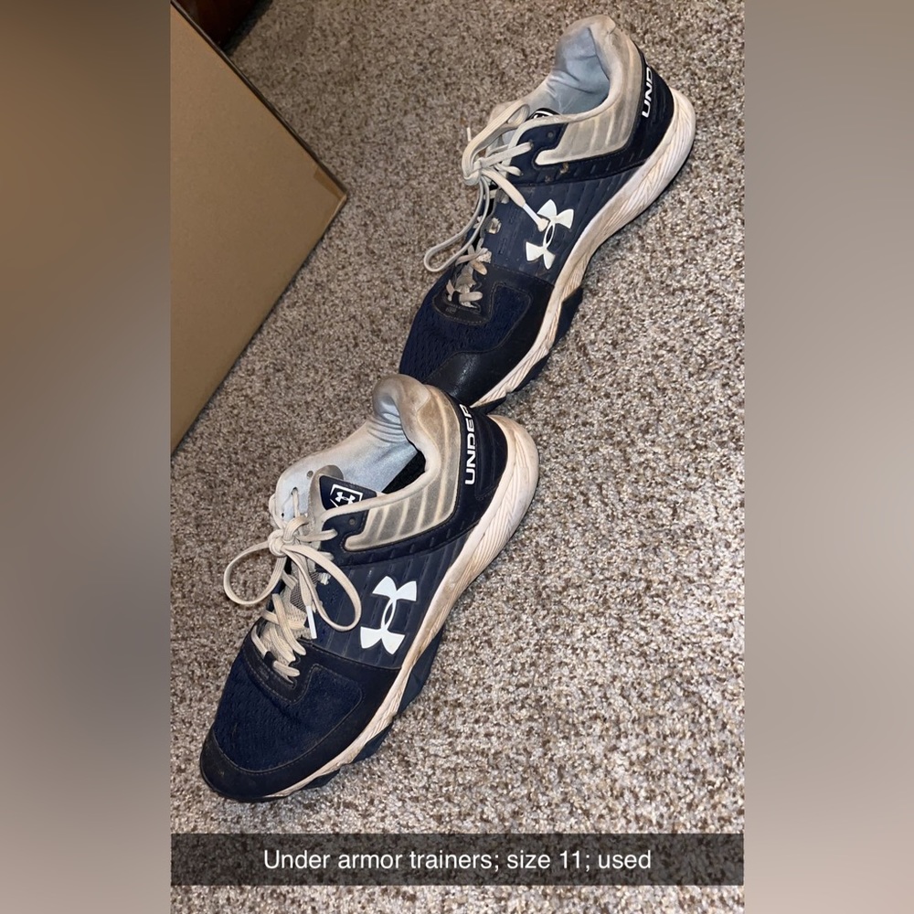Under Armour Navy Trainers; Size 11